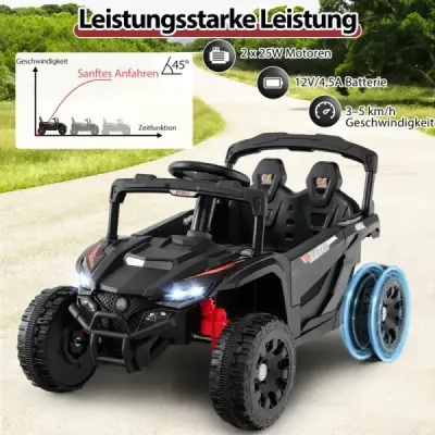 Copii 12V masina electrica cu telecomanda electrica UTV Camion Copii auto copii Negru auto
