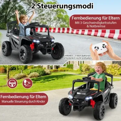 Copii 12V masina electrica cu telecomanda electrica UTV Camion Copii auto copii Negru auto