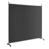 Single camera separator cu un ecran latime panou 184 x 30 x 184 cm negru