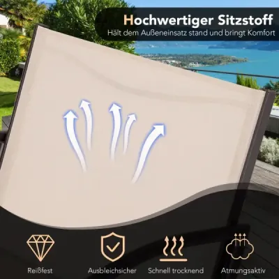 3-TLG. Set balcon cu 2 scaune si masa mobilier Balcon cu scaun larg