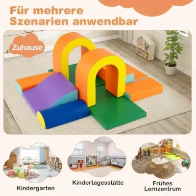 10 Spume parţială blocuri de construcţii Blocuri de construcţii moi pentru crab Crawling diapozitive, blocuri gigant de construcţii Orange