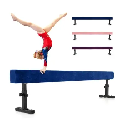 Grindă reglabilă suspendată 226 cm Grindă de gimnastică înaltă şi joasă cu 3 înălţimi Albastru