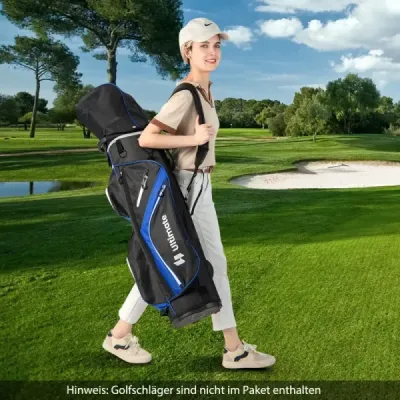 Coș de golf portabil sac cu 14 el divizare & capota de ploaie Golf sac de golf Light sac de golf albastru