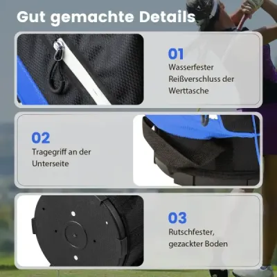 Coș de golf portabil sac cu 14 el divizare & capota de ploaie Golf sac de golf Light sac de golf albastru