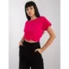 Tricou de bază cu decolteu la spate Simțiți-vă bine Fuchsia (4662-03X)
