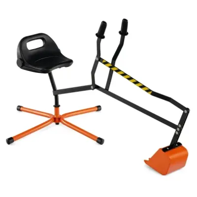 360° Excavator scaun rotativ pentru ridicarea excavator metalic cu lama & 2 mână de control Orange