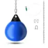 Ø45 cm Pungă de box 50 kg Punching sac cu lanț de metal reglabil albastru