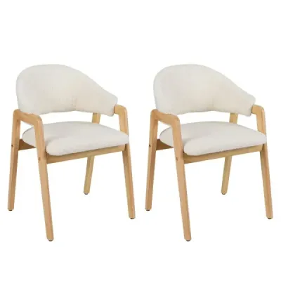 2 set sufragerie modern scaune scaune bucătărie cu scaun căptușit și spate ergonomic Alb
