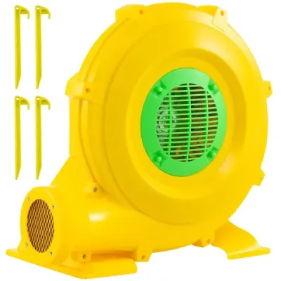 Pompă portabilă de aer suflantă 850W cu mânere și ancore de podea galbene