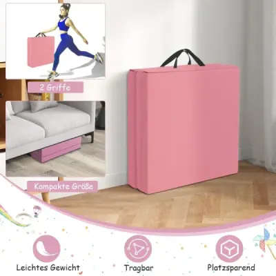 Preş de podea pliabil moale cu 2 mânere Non-alunecare gimnastică mat