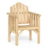 Scaun din lemn exterior cu brate si backrest natura inclinata