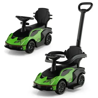 Lamborghini vehicul glisant cu bara de alunecare și spațiu de stocare alunecare mașină cu volan verde