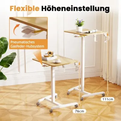 inaltime masa laterala reglabila cu role & 90° top tabel înclinat