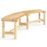 Banc de gradina arcuit lemn solid loc foc banca pentru 2-3 persoane scaun exterior