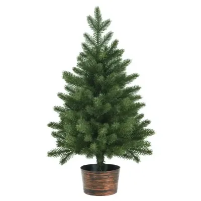 60 cm înălţime copac artificial de masă uniluminat artificial pom de Crăciun verde