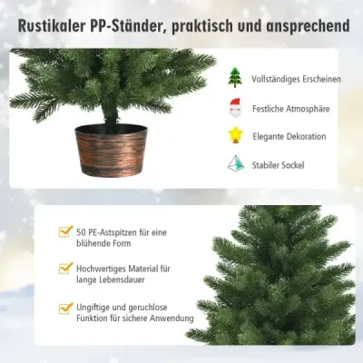 60 cm înălţime copac artificial de masă uniluminat artificial pom de Crăciun verde
