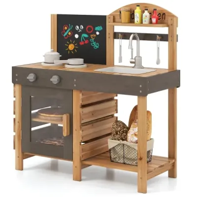 Outdoor pentru copii Sash Bucătărie cu masă & Stoves & Chiuveta bucătărie pentru copii