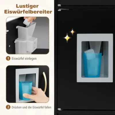Joacă Bucătărie pentru joacă Bucătărie Set pentru copii mici cu tabelul 82 x 24 x 80 cm negru