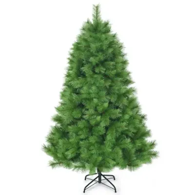 180 cm Brad artificial de Craciun pom de Craciun PVC Acuri Arta Arbore cu suport metalic verde