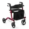 Rollator aluminiu călătorie role pliabile greutate ușoară role înălțime reglabil roșu