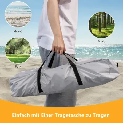 Cort mare de acoperiș în aer liber Protecţie solară cu sac de transport pentru 6-8 persoane Alb