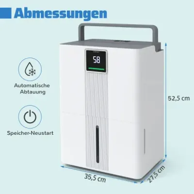 35 L/zi Dezumidificator pentru Dezumidificator Home de economisire a energiei cu 3 Modi White