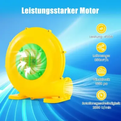 450W Ventilator pentru Hupfburg Air Blower cu mâner & podea Anchor Fan Pump