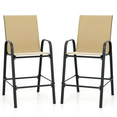 2 set bar scaun cu cotiere & scaune bar backrest de până la 150 kg