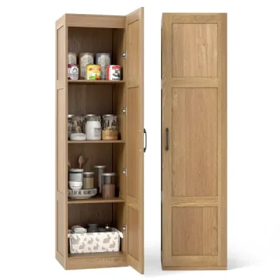 Cabinet de depozitare de 150 cm inalta, in 4 etape, dulap etaj cu natura usii