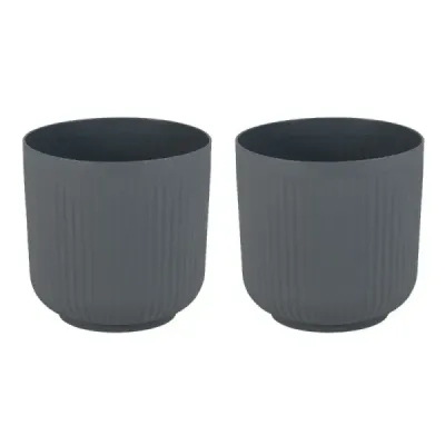 2 ghivece de plantat vase cu găuri de drenaj ghivece decorative de flori gri