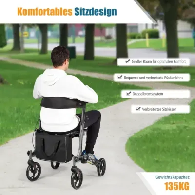 Rollator de aluminiu Roller de călătorie pliabil Roller mare reglabil Role ușor