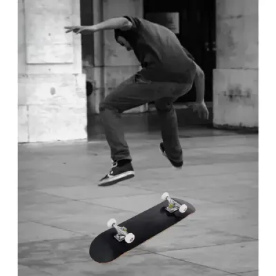 Skateboard Komplettboard Funboard Minicruiser Holzboard Longboard 20x79cm-schwarz