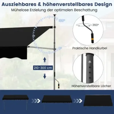 Înălţime reglabilă şi protecţie solară rezistentă la UV