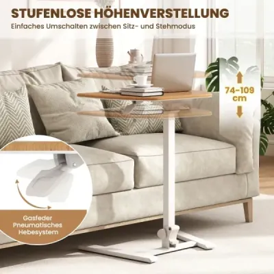 inaltime masa laterala reglabila cu 90° tabel înclinat de sus & roluri Stand de birou stand pliabil