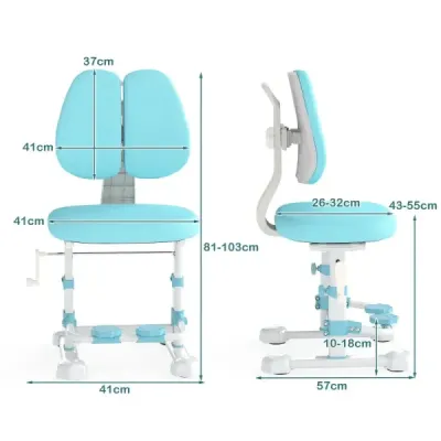 scaun birou pentru copii scaun ergonomic cu repaus reglabil dublu spate