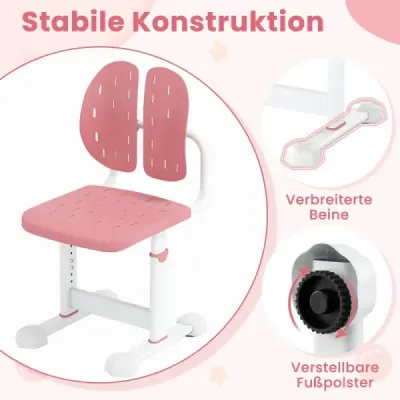 Scaun pentru copii Scaun pentru copii Scaun pentru copii cu dublu suport spate Rosa