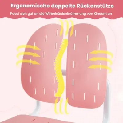 Scaun pentru copii Scaun pentru copii Scaun pentru copii cu dublu suport spate Rosa
