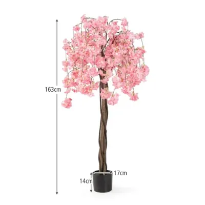Floare de arta cu flori roz 163 cm