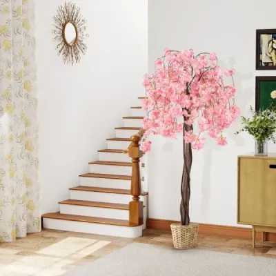 Floare de arta cu flori roz 163 cm