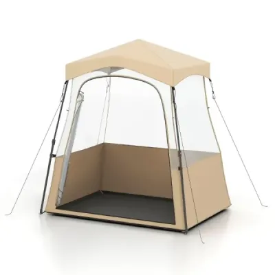 Cort transparent cu vedere clară & cadru robust & sac de transport 183 x 135 x 175 cm