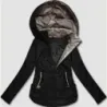 Lekka kurtka damska plus size z kapturem S'West czarna (B8558-1)