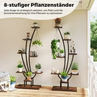 Stand de plante cu lumini de creștere 8 etaj rafturi de plante