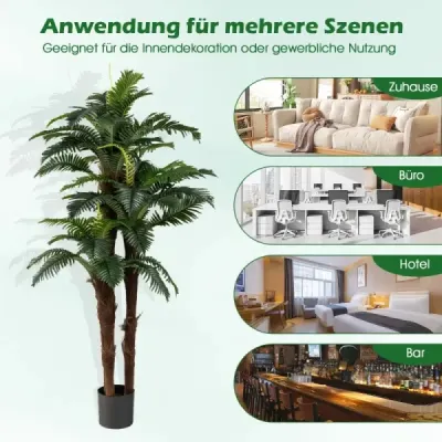 2 set palmieri artificiali cu frunze reglabile & 3 tulpini originale & plante cameră de muşchi