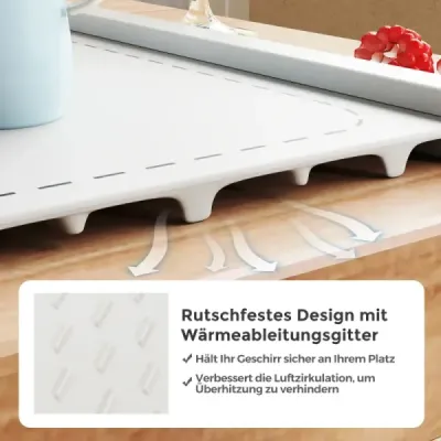 Electric Heat Mat Rollable Hot Plate Silicon Food Heater White
