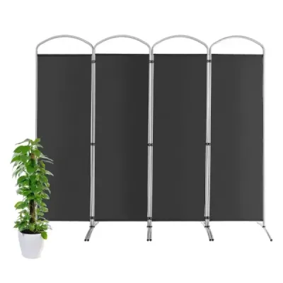 Spatiu pliabil cu 4 panouri partitie pentru casa 221 x 51 x 188 cm gri