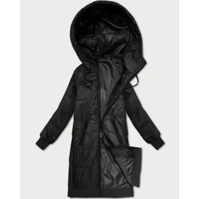 Sacou simplu plus dimensiunea cu patinaj decorativ S'West negru (B8395-1)