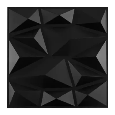 100 piese panouri de perete 3D diamant 30 x 30 cm perete acoperit de perete decor negru 9m2