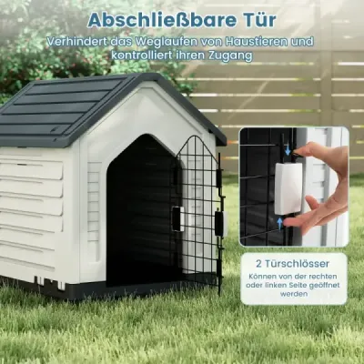 Cazare pentru animale cu usi de ventilatie din metal incuiabile