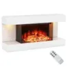 Semineu electric cu incalzire si lumini laterale LED Smoothing șemineu perete cu telecomandă