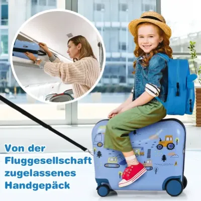 2 piese cutie pentru copii + rucsac 47 cm cutie de scaun lung și 30 cm excavator rucsac larg